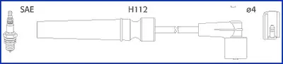 Провід запалювання Chevrolet Aveo/Daewoo Lanos 1.4/1.6 16V 97- (к-кт) (HÜCO) HITACHI 134236 (фото 1)