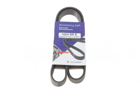 Ремінь генератора Ford Fiesta VI 1.25 08- (6PK1024) 1024 SK 6 HUTCHINSON 1024-SK-6
