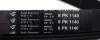 Ремінь генератора VW Caddy/T5 1.9TDI/ Renault Trafic 1.9D (6PK1140) 1140 K 6 HUTCHINSON 1140-K-6 (фото 4)