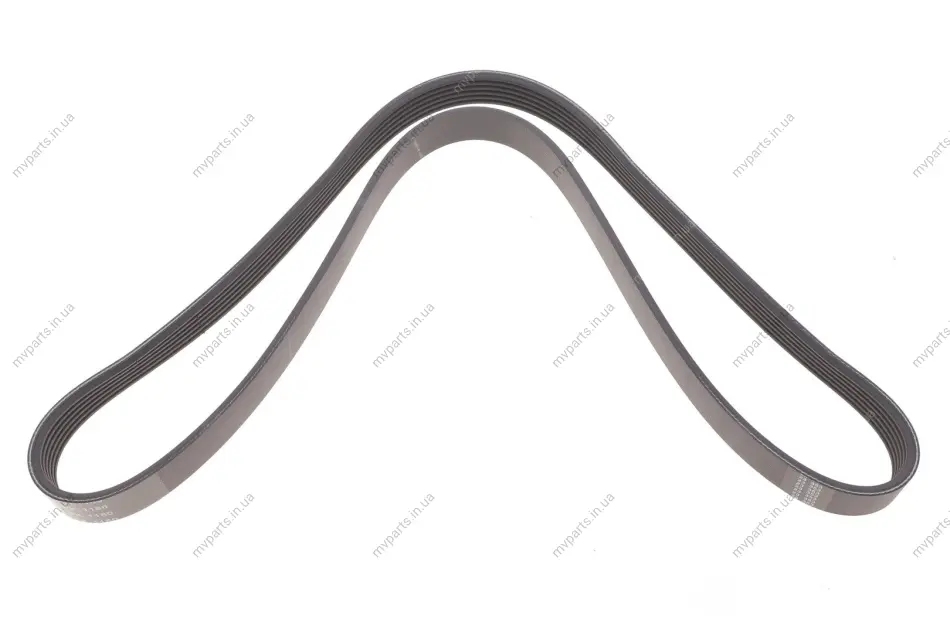 Ремінь генератора Fiat Doblo 1.3D Multijet/Ducato 2.0JTD 01-/VW Caddy 1.4/1.6 96- (6PK1180) 1180 K 6 HUTCHINSON 1180-K-6 (фото 1)