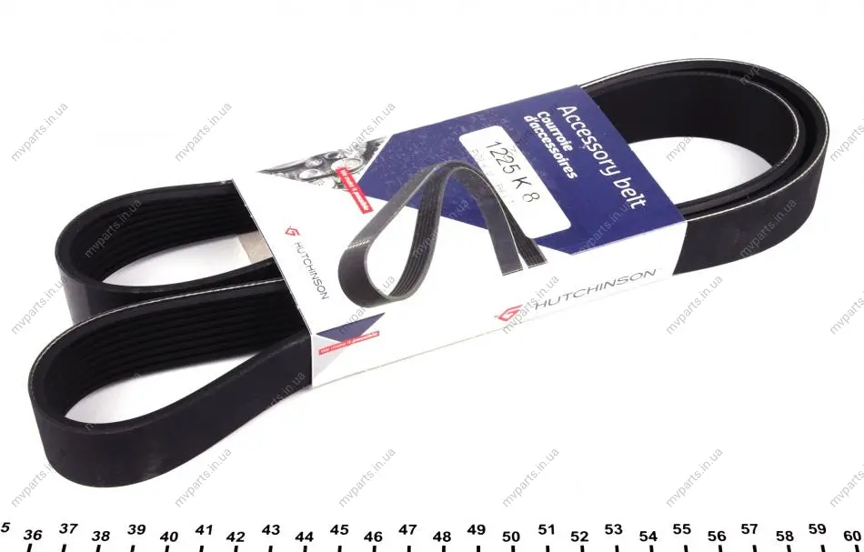 Ремінь генератора Mazda 3/5/6 2.0 DI/CD 02-10 (8PK1225) 1225 K 8 HUTCHINSON 1225-K-8 (фото 1)