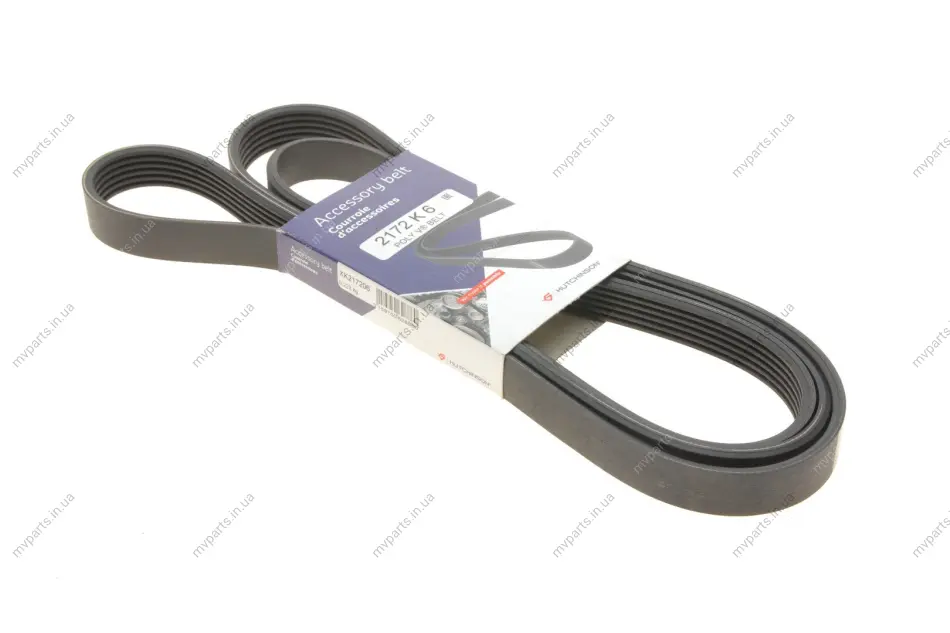 Ремінь генератора MB W124/W126/W201/W202 3.0 -96/VW LT 2.5TDI (6PK2172) 2172 K 6 HUTCHINSON 2172-K-6 (фото 1)