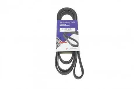 Ремінь генератора MB Sprinter CDI (-AC) (з обводним роликом)(6PK2257) 2257 K 6 HUTCHINSON 2257-K-6