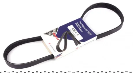 Ремінь генератора BMW 3 (E46)/5 (E39) 1.8D/2.0D 98-03 (5PK836) 836 K 5 HUTCHINSON 836-K-5