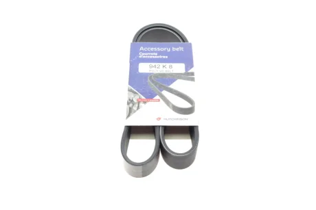 Ремінь генератора BMW 3 (F30)/5 (F10) 11-16 (N55B30A) (8PK942) 942 K 8 HUTCHINSON 942-K-8