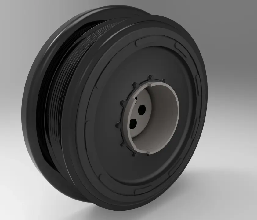 Шків колінвалу BMW 5 (F10/F07/F11)/7 (F01/F02/F03/F04)/X5 (E70)/X6 (E71/E72) 3.0D 08-14 (7PK) N57 HUTCHINSON DP124S (фото 1)