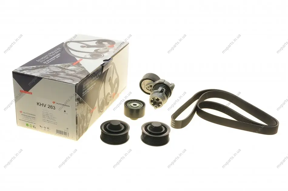 Комплект ременя генератора Renault Clio IV/Kangoo/Megane III/Scenic III 0.9/1.2 TCe 12- KHV 263 HUTCHINSON KHV-263 (фото 1)