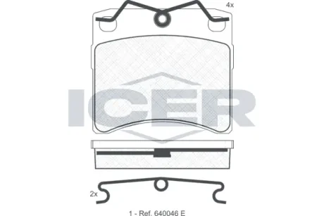 Колодки гальмівні (передні) VW T4 90-03 ICER 140895