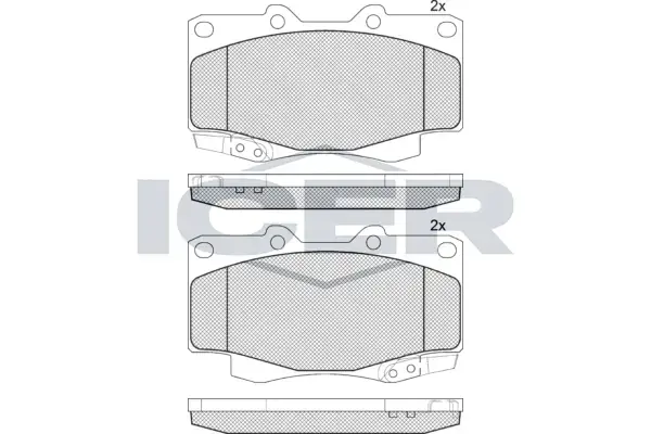 Колодки гальмівні (передні) Toyota Hilux 05-15 ICER 141007-208 (фото 1)