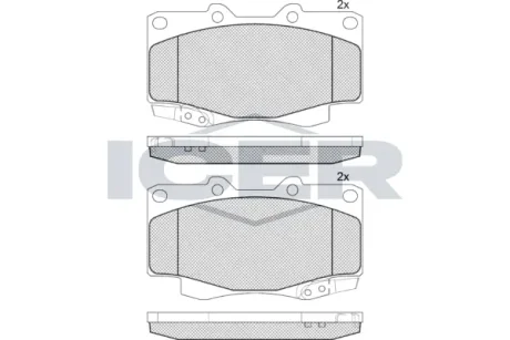 Колодки гальмівні (передні) Toyota Hilux 05-15 ICER 141007-208