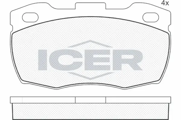 Колодки гальмівні (передні) Land Rover Defender II/Dodge D200 90-16 ICER 141089 (фото 1)