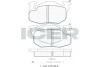 Колодки гальмівні (передні) Peugeot 106 91-04/205/305/309/405 82-98/Renault Clio 91-98 (з датчик.) ICER 180633 (фото 1)