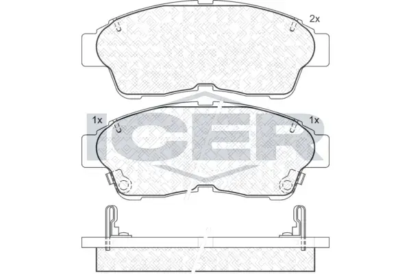 Колодки гальмівні (передні) Toyota Camry 90-02/Corolla 87-02/Rav4 94-00 ICER 181005 (фото 1)
