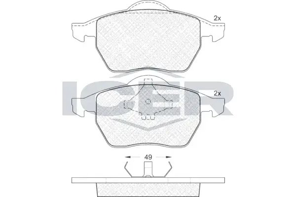 Колодки гальмівні (передні) Ford Galaxy 95-15/Seat Alhambra 96-10/VW Sharan 95-10 ICER 181139 (фото 1)