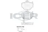 Колодки гальмівні (передні) Smart Cabrio 00-04/City Coupe 98-04/Roadster 03-05/Fortwo 04- ICER 181274-704 (фото 1)