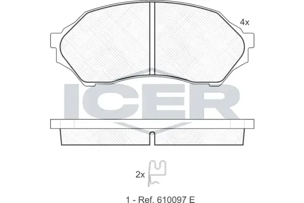 Колодки гальмівні (передні) Mazda 323 98-04 ICER 181309 (фото 1)