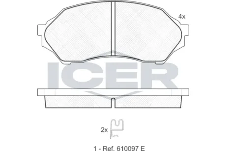 Колодки гальмівні (передні) Mazda 323 98-04 ICER 181309