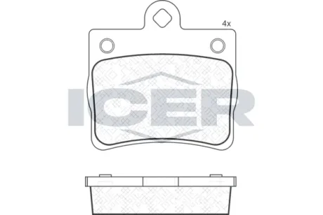 Колодки гальмівні (задні) MB C-class (W202) 93-00 ICER 181310
