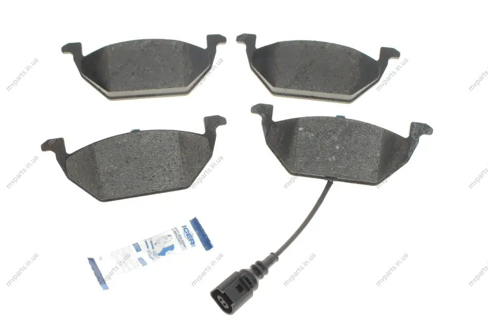 Колодки гальмівні (передні) Audi A3/Skoda Fabia/Octavia 96-13/VW Caddy 04-15/Golf 97- (+датчик) ICER 181349-396 (фото 1)