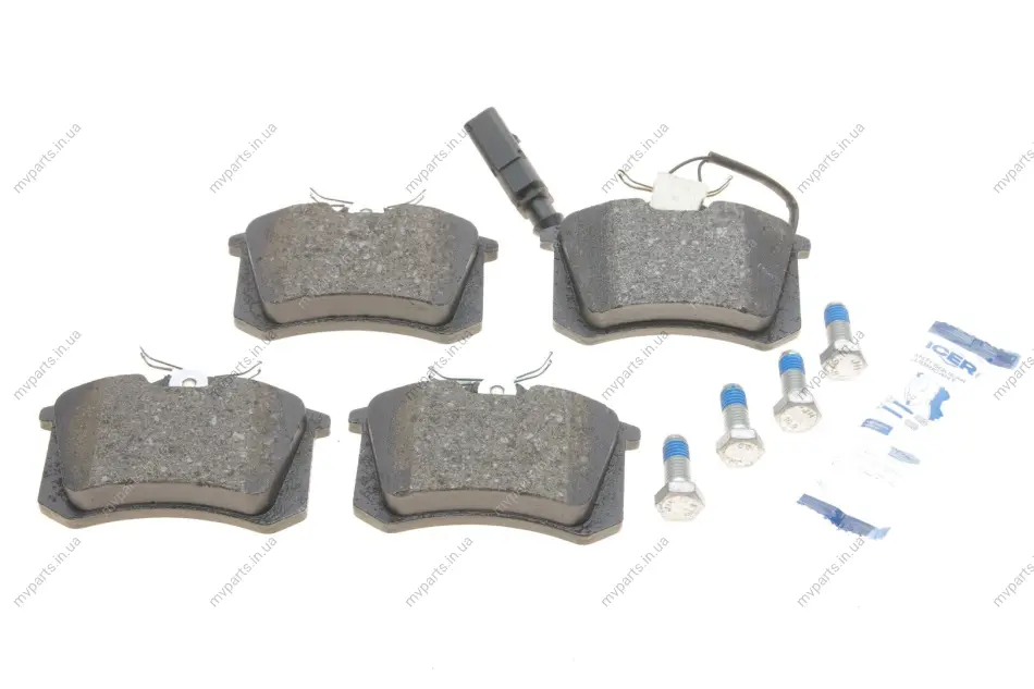 Колодки гальмівні (задні) Ford Galaxy 95-06/VW Sharan/Seat Alhambra 95-10/Ibiza 03-08 (+датчик) ICER 181387-700 (фото 1)