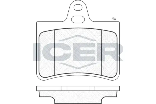 Колодки гальмівні (задні) Citroen C5 01- ICER 181407 (фото 1)