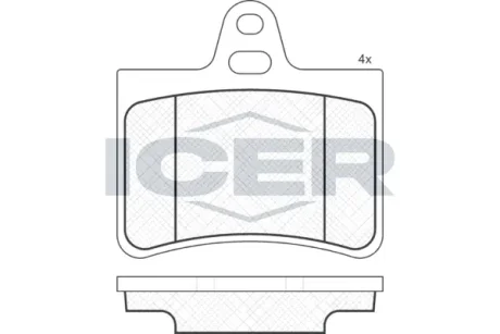 Колодки гальмівні (задні) Citroen C5 01- ICER 181407