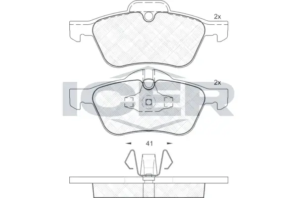 Колодки гальмівні (передні) Mini Cooper/One 01-08 ICER 181434 (фото 1)