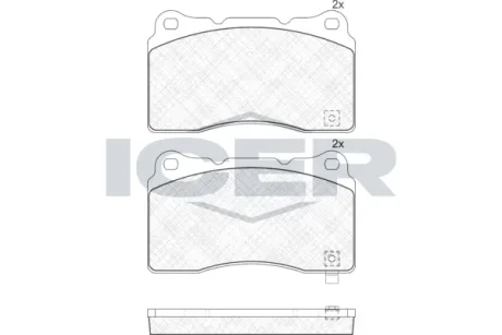 Колодки гальмівні (передні/задні) Honda Civic 12-/Mitsubishi Lancer 95-/Subaru Impreza 99- ICER 181585