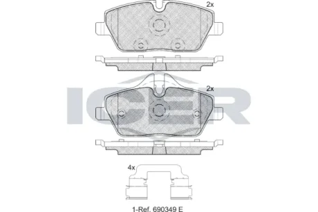 Колодки гальмівні (передні) BMW i3 (I01) 13- ICER 181662-200
