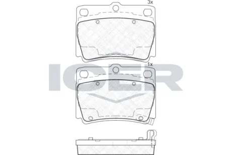 Колодки гальмівні (задні) Mitsubishi Pajero 91-00/Pajero Sport 98- ICER 181719