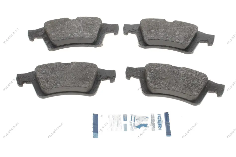 Колодки гальмівні (задні) Ford Focus II/Volvo S40/V50//Mazda 3 04-14/Mazda 5 05- ICER 181743 (фото 1)