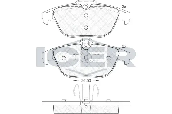 Колодки гальмівні (задні) MB C-class (W204/W205) 07-/E-class (W212) 11- (Ate) ICER 181863 (фото 1)
