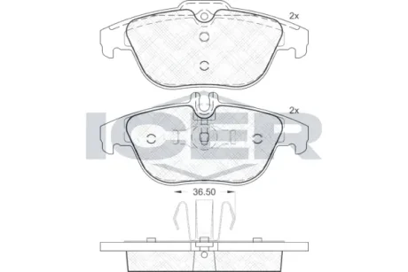 Колодки гальмівні (задні) MB C-class (W204/W205) 07-/E-class (W212) 11- (Ate) ICER 181863