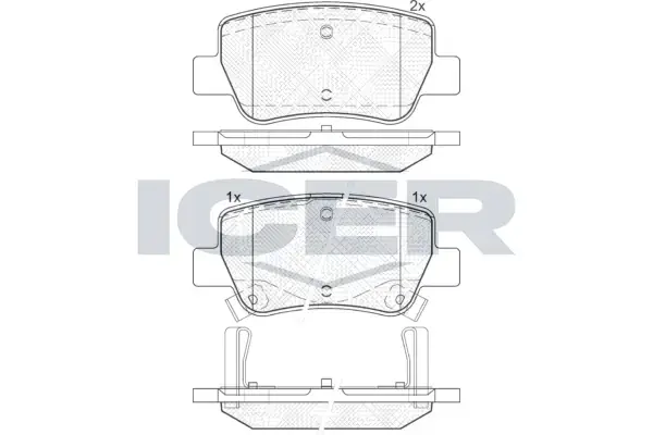 Колодки гальмівні (задні) Toyota Avensis 08-18 ICER 181916 (фото 1)