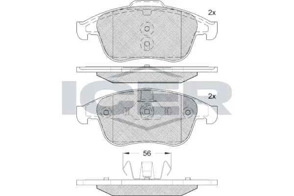 Колодки гальмівні (передні) Renault Grand Scenic III 09- ICER 181918-208 (фото 1)