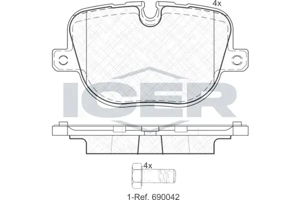 Колодки гальмівні (задні) Land Rover Range Rover III/IV/Sport I/II 09- ICER 181952 (фото 1)