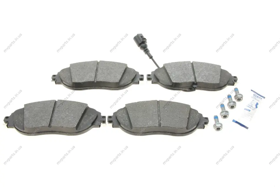 Колодки гальмівні (передні) Audi Q3 18-/A3/Skoda Octavia/VW Passat B6-B8/Golf/Tiguan 12- (+датчик) ICER 182018 (фото 1)