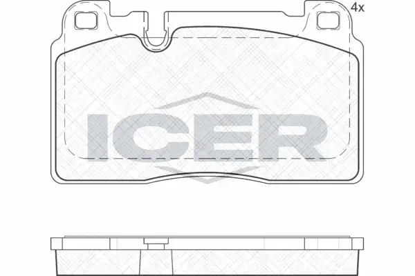 Колодки гальмівні (передні) Audi A6/A7 10-18/Q5 08-17/Porsche Macan 14- ICER 182112 (фото 1)
