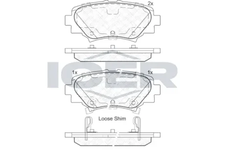 Колодки гальмівні (задні) Mazda 3 III 13- ICER 182169