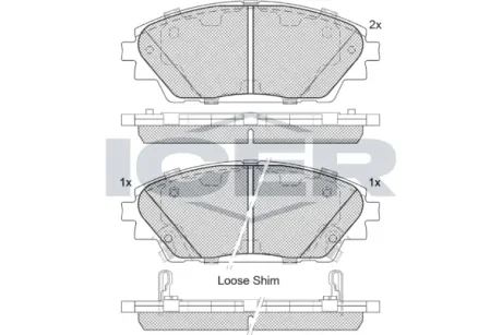 Колодки гальмівні (передні) Mazda 3 13-/CX-3 15- ICER 182171