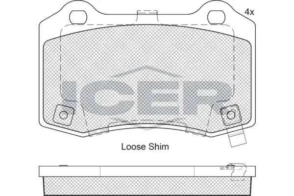 Колодки гальмівні (задні) Jeep Grand Cherokee/Chrysler 300C 04-/Tesla Model S/X/Chevrolet Camaro 12 ICER 182230 (фото 1)