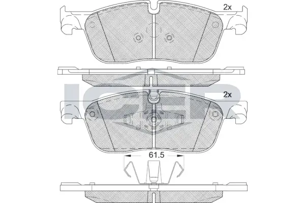 Колодки гальмівні (передні) Land Rover Discovery Sport 14-/Range Rover Evoque 11-/Jaguar E-Pace 17- ICER 182236 (фото 1)