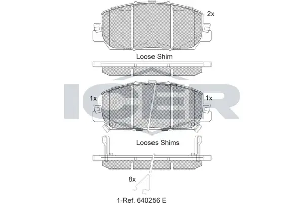 Колодки гальмівні (передні) Honda CR-V/Clarity 16- ICER 182322 (фото 1)