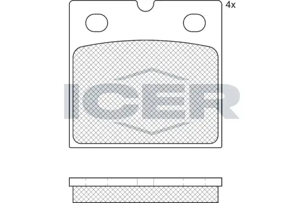Колодки гальмівні (задні) Audi R8/Tesla Model S/X 13- ICER 182361 (фото 1)