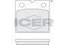 Колодки гальмівні (задні) Audi R8/Tesla Model S/X 13- ICER 182361 (фото 1)
