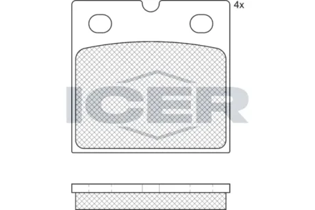 Колодки гальмівні (задні) Audi R8/Tesla Model S/X 13- ICER 182361