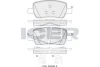 Колодки гальмівні (задні) Hyundai Santa Fe/Kia Carnival/Sorento 20- ICER 182442 (фото 1)