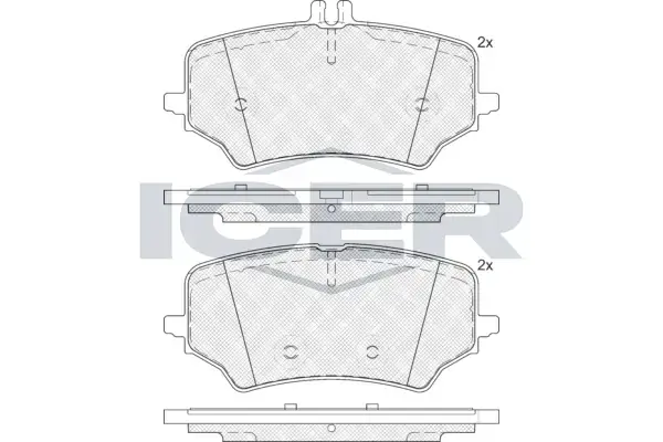 Колодки гальмівні (задні) MB EQE (V295/X294) 22-/EQS (V297/X296) 21- (ZF) ICER 182450 (фото 1)