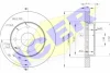 Диск гальмівний (передній) Chevrolet Lacetti/Nubira/Epica/Evanda/Rezzo 05- (256x24)(з покр.)(вент.) ICER 78BD8338-2 (фото 1)