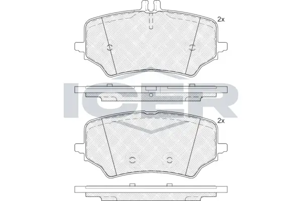 Колодки гальмівні (передні) Citroen Jumper 02-/Fiat Ducato/Peugeot Boxer 98- R15 (+датчик) ICER LM1523 (фото 1)